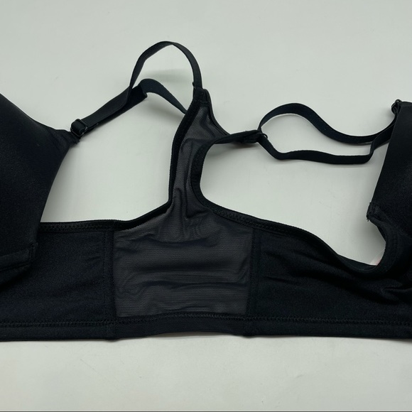 36B Breezies Shimmer Microfiber Front Close Wirefree Bra Black B - Picture 10 of 11